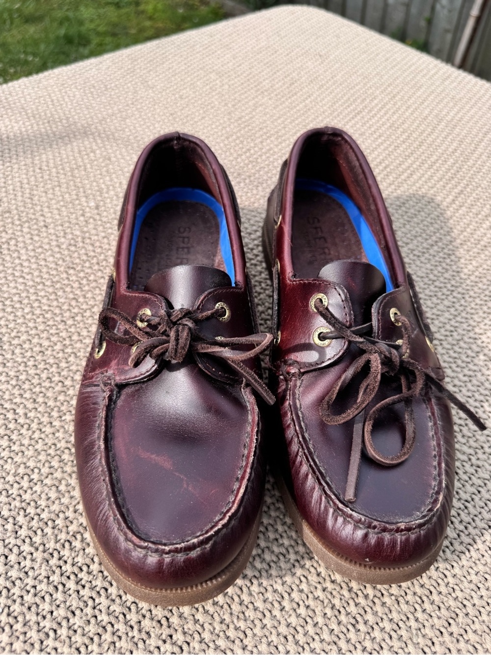 Sperry Top-Sider A/O Authentic 2 Eye Amaretto Boat Shoe Men Size 8.5 W